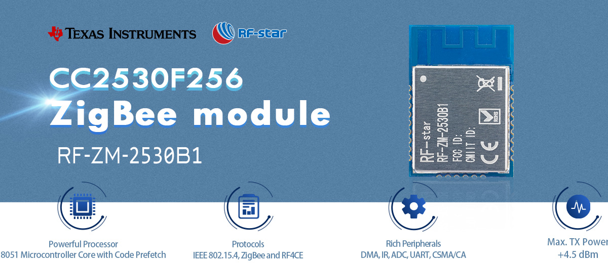 CC2530 2.4 GHz ZigBee モジュールの特長